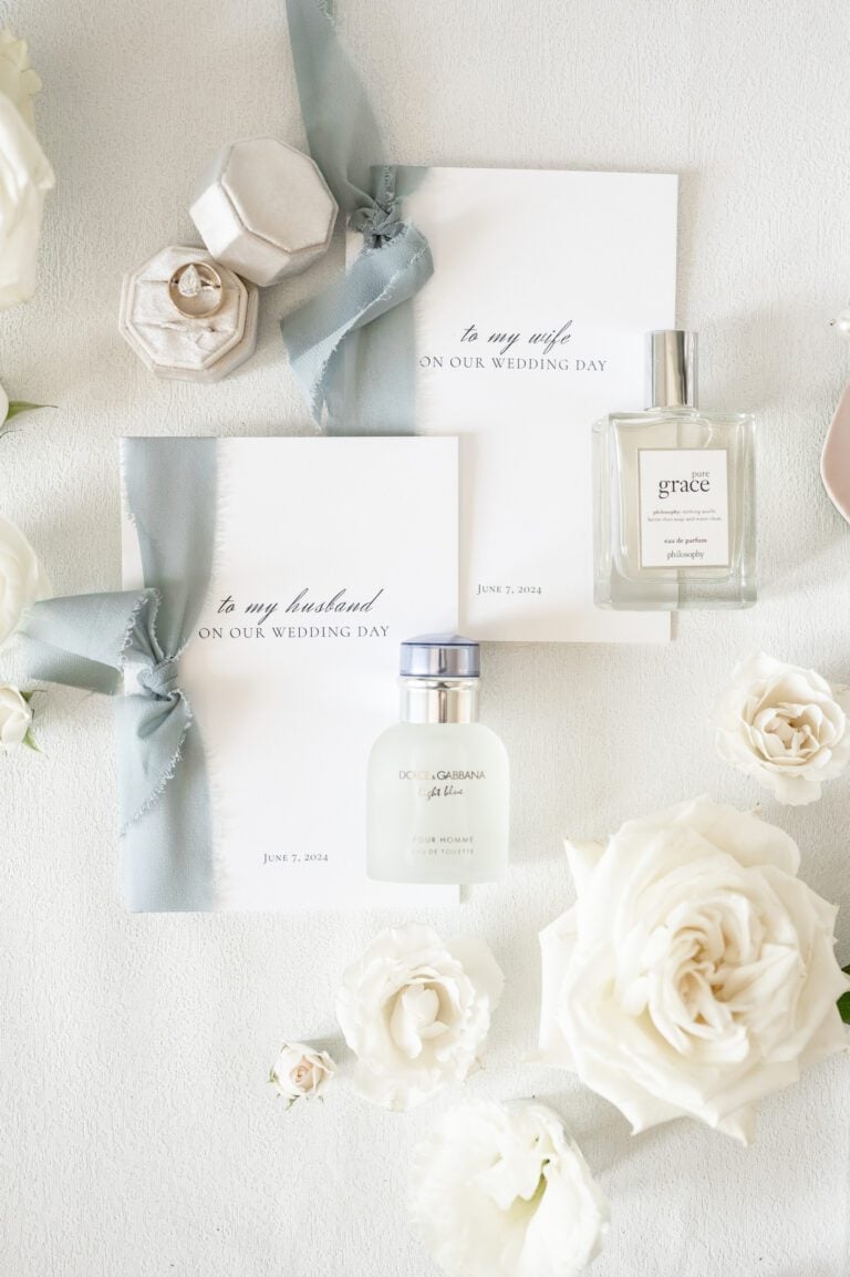 Elegant wedding day details captured for Bushel + Peck Photo's Wedding Photography Portfolio — featuring rings, bouquets, and sentimental keepsakes
